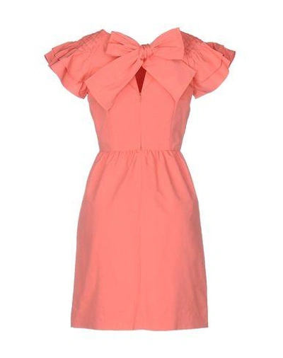 Shop Red Valentino Short Dress In Salmon Pink