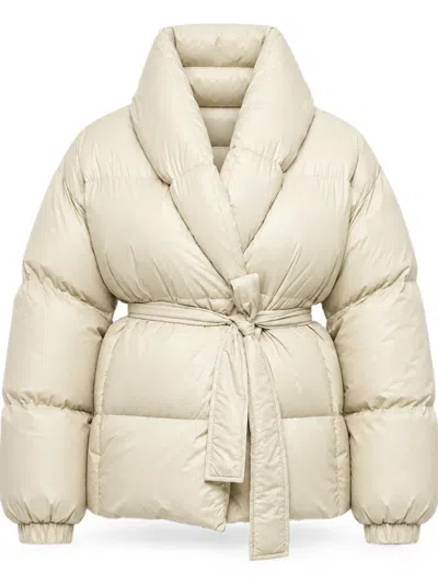 Bacon Dada Wrap-design Puffer Jacket In Neutral
