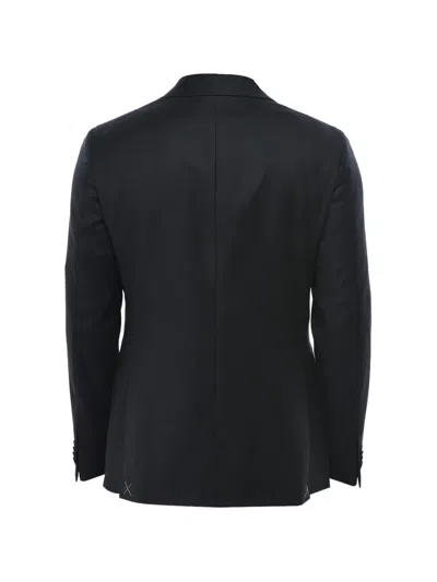 Corneliani Single-breasted Blazer In Gray