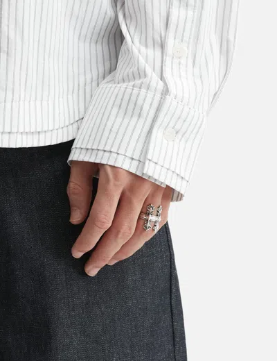 Midnightfactory Quadro Ring In Pattern