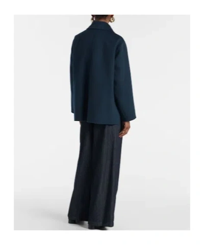 Max Mara Virgin Wool Jacket In Blue