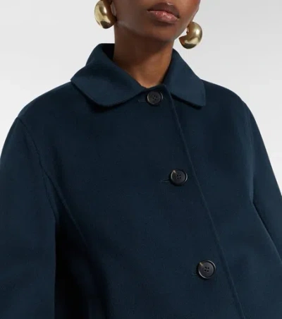 Max Mara Virgin Wool Jacket In Blue