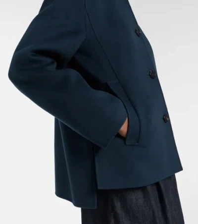 Max Mara Virgin Wool Jacket In Blue