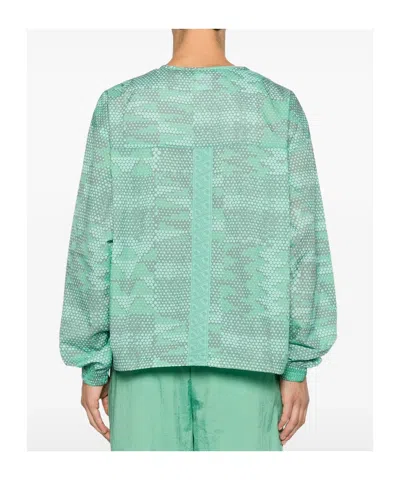 Puma Patterned Zip-up Jacket In Green