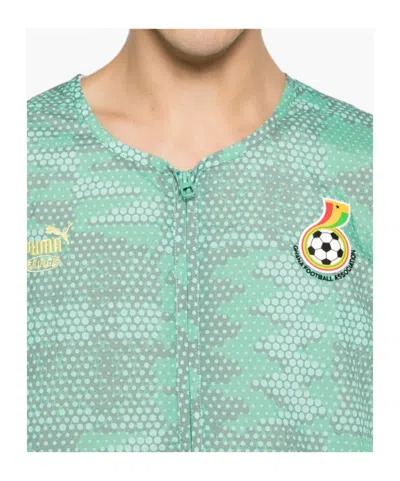 Puma Patterned Zip-up Jacket In Green