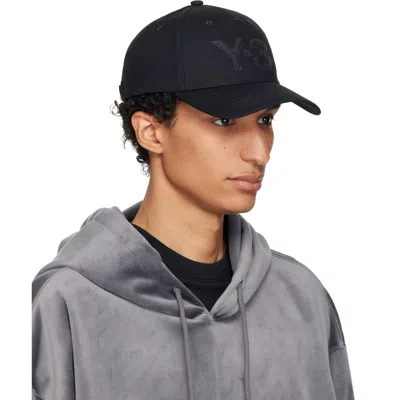 Y-3 Black Logo Cap In Black