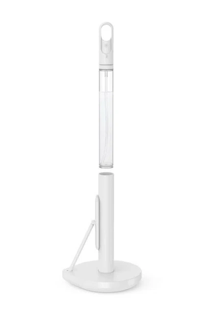 Simplehuman Paper Towel Holder And Spray Pump In White