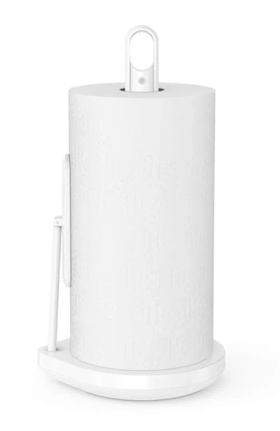 Simplehuman Paper Towel Holder And Spray Pump In White