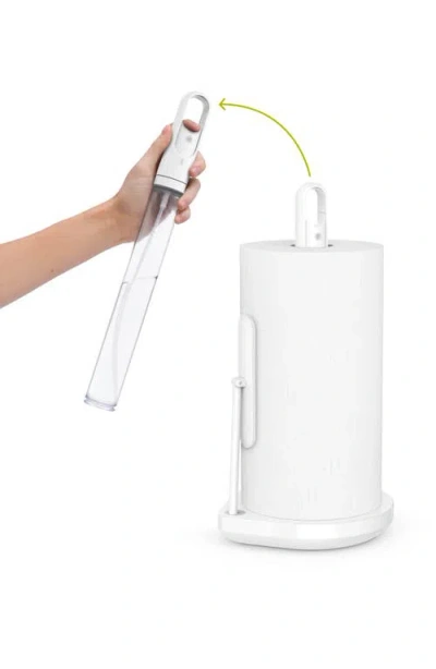 Simplehuman Paper Towel Holder And Spray Pump In White