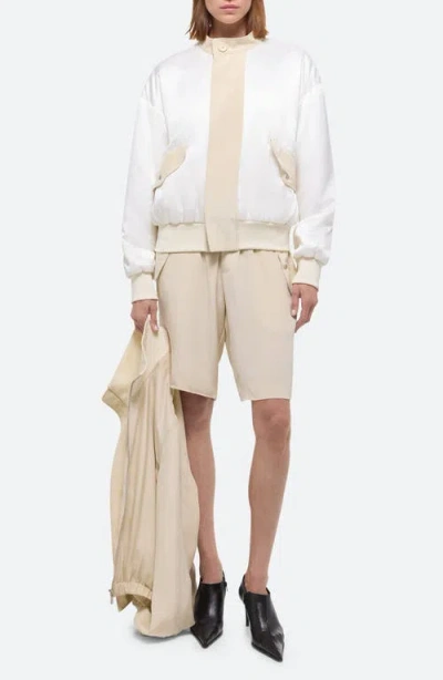 Helmut Lang Zip Bomber Jacket In Brown