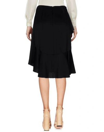 Shop Lanvin Knee Length Skirts In Black