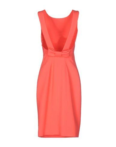 Shop Capucci Woman Midi Dress Coral Size 6 Viscose, Acetate