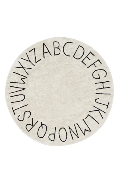 Lorena Canals Washable Abc Round Rug In Black