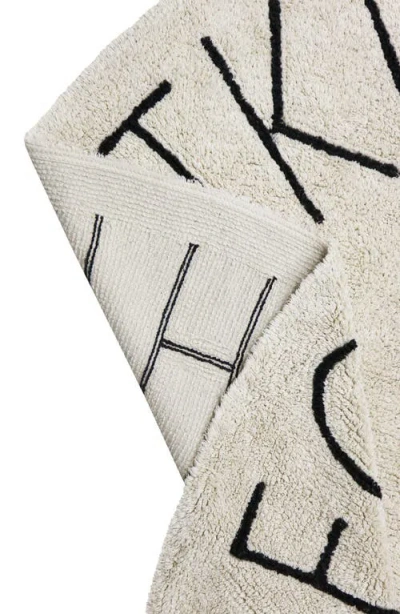 Lorena Canals Washable Abc Round Rug In Black