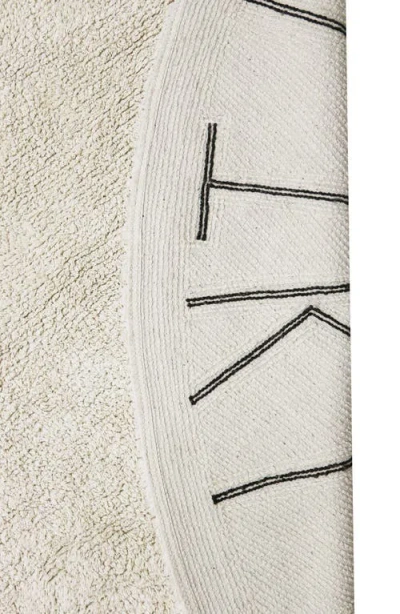 Lorena Canals Washable Abc Round Rug In Black