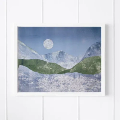 Artxtiles Cold Spring Evening Small Framed Print In Blue