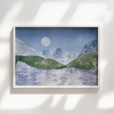 Artxtiles Cold Spring Evening Small Framed Print In Blue