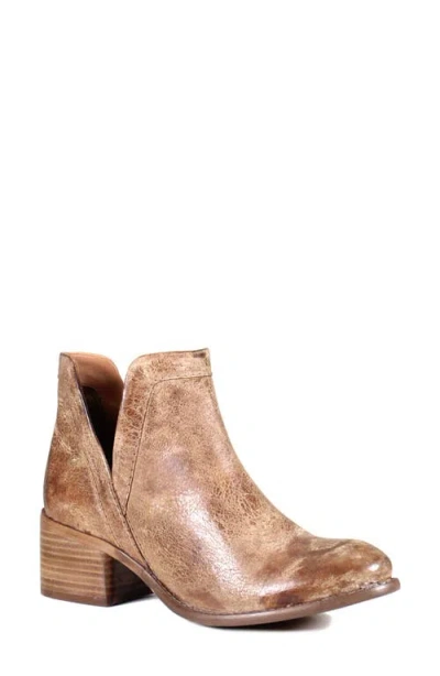 Diba True Work Nerd Vintage Leather Bootie In Brown