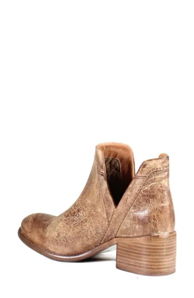 Diba True Work Nerd Vintage Leather Bootie In Brown