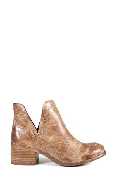 Diba True Work Nerd Vintage Leather Bootie In Brown