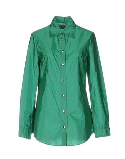 Miu Miu Solid Color Shirts & Blouses In Green
