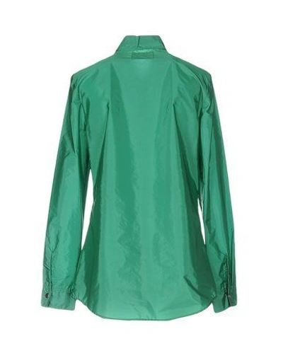 Shop Miu Miu Solid Color Shirts & Blouses In Green