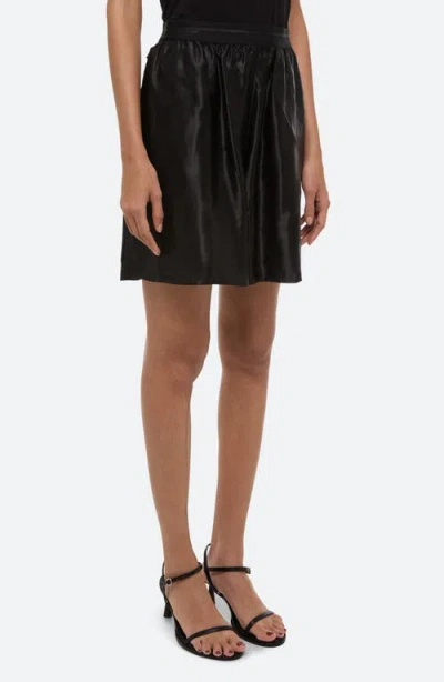 Helmut Lang Pleated Wool Skort In Black