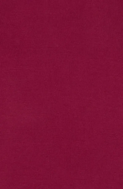 Leveret Kids Long Sleeve T-shirt Classic Solid Color In Burgundy
