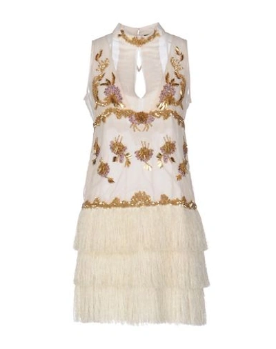 Just Cavalli Short Dresses In Beige