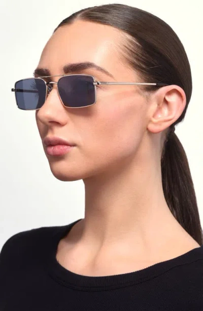 Bp. Gradient Rectangular Aviator Sunglasses In Metallic