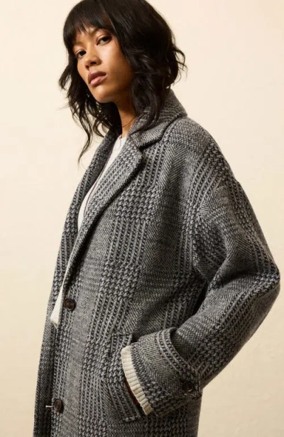 Faherty Atlantic Plaid Wool Blend Coat