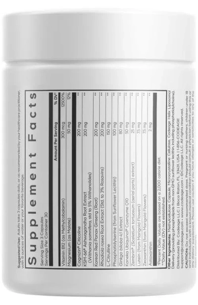 Codeage Cognitive Brainpower Platinum, Cognizin Citicoline Supplement In White
