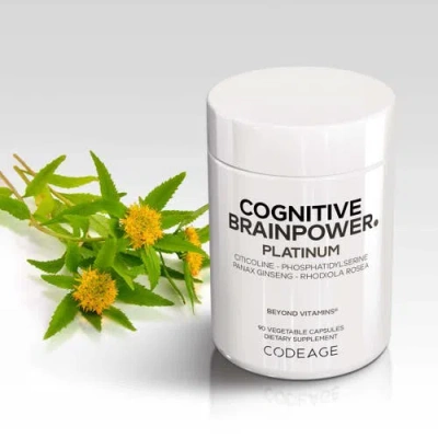 Codeage Cognitive Brainpower Platinum, Cognizin Citicoline Supplement In White