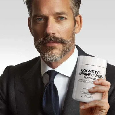 Codeage Cognitive Brainpower Platinum, Cognizin Citicoline Supplement In White
