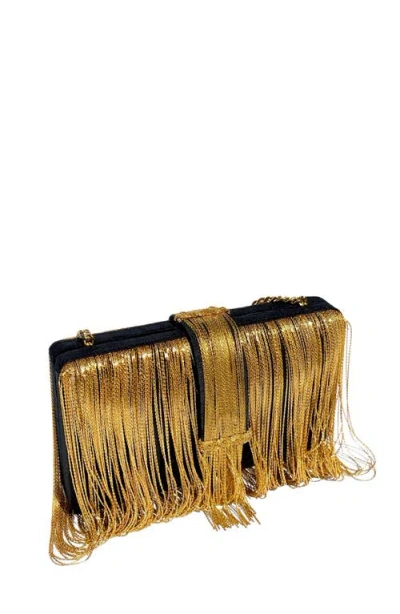 Simitri Chunky Clutch In Gold