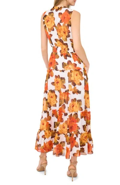 1.state Split Neck Maxi Dress In Multi