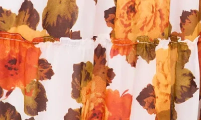 1.state Split Neck Maxi Dress In Multi