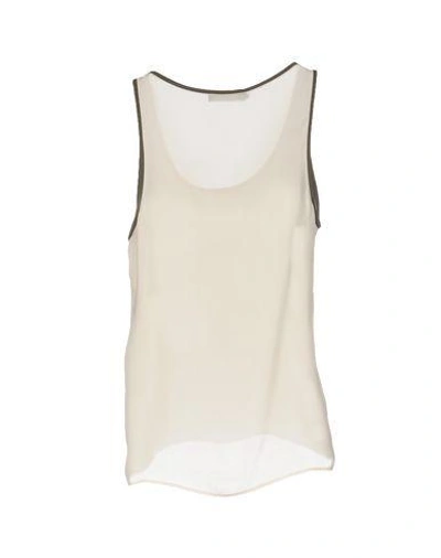 Shop Dsquared2 Silk Top In Ivory