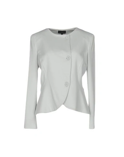 Emporio Armani Suit Jackets In Light Grey