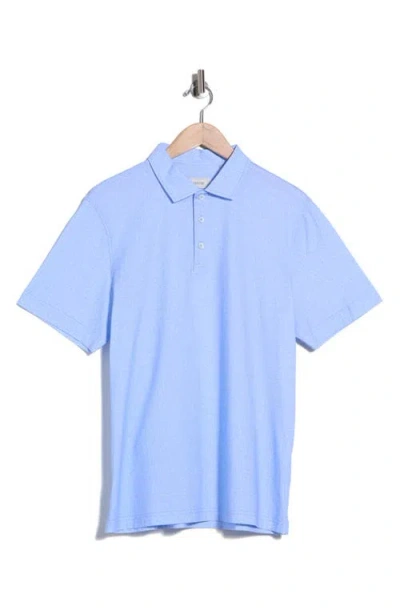 Bugatchi Short Sleeve Knit Polo In Blue