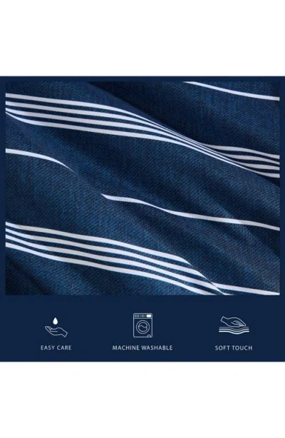 Nautica Mariners Line Microfiber Comforter Set In Blue