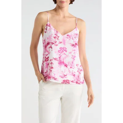 L'agence Jane Spaghetti Strap Silk Top