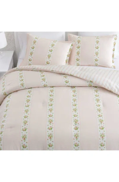 Martha Stewart Annabelle Stripe Cotton Reversible Comforter Set