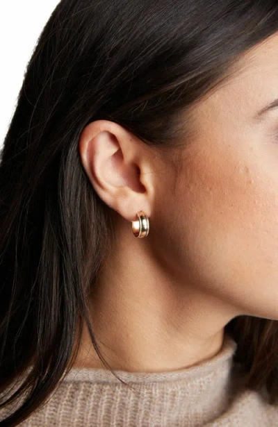 Able Chunky Column Hoops In Gold