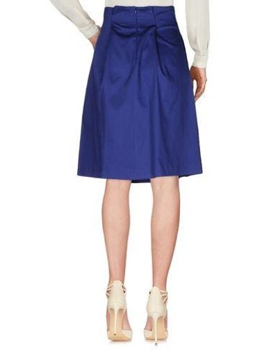 Shop Jil Sander Knee Length Skirts In Dark Blue