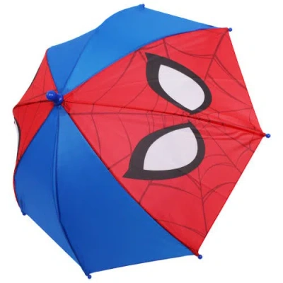 Marvel Spider-man Face Kids Umbrella In Multi