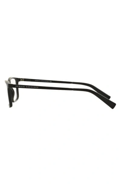 Armani Exchange 55mm Rectangle Optical Glasses In Black