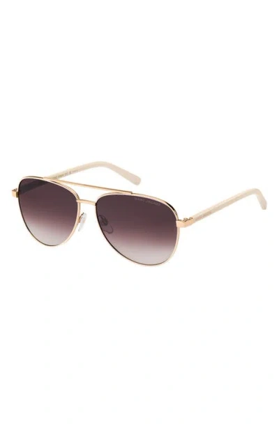 Marc Jacobs 60mm Gradient Aviator Sunglasses In Brown