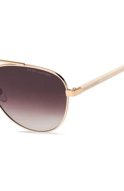 Marc Jacobs 60mm Gradient Aviator Sunglasses In Brown