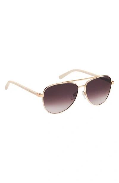 Marc Jacobs 60mm Gradient Aviator Sunglasses In Brown